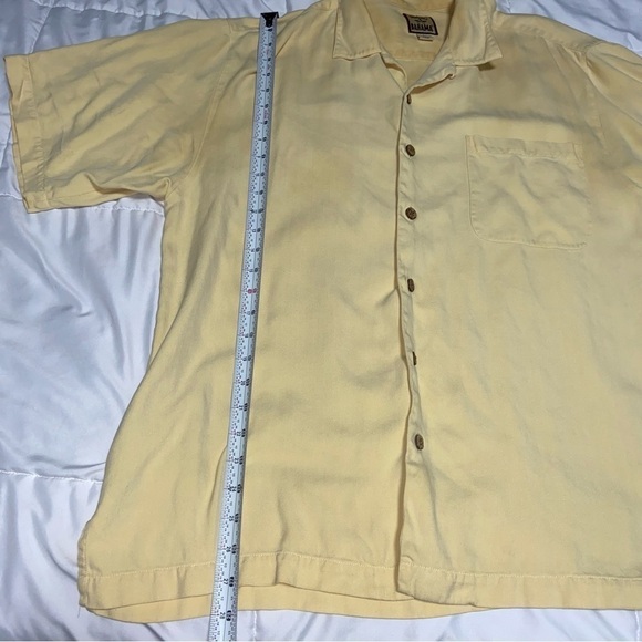 Vintage Tommy Bahama Silk Button Up Shirt Short Sleeve Large - Picture 4 of 6